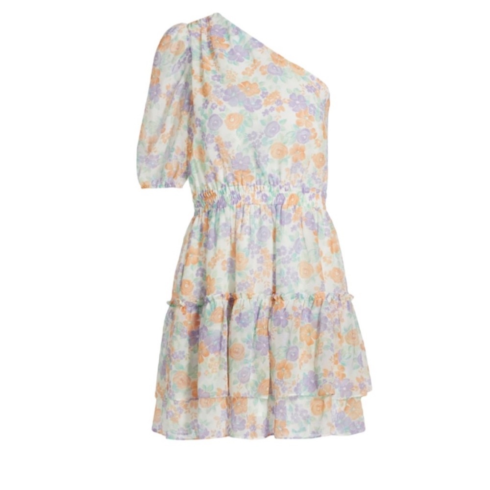 WAYF One Shoulder Floral Mini Dress - Picture 4 of 6